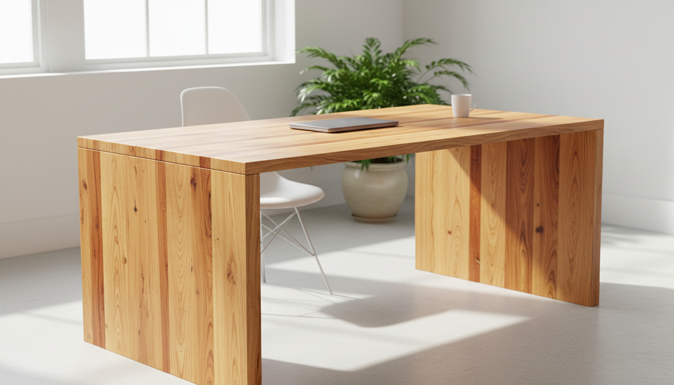 Reclaimed hardwood desk